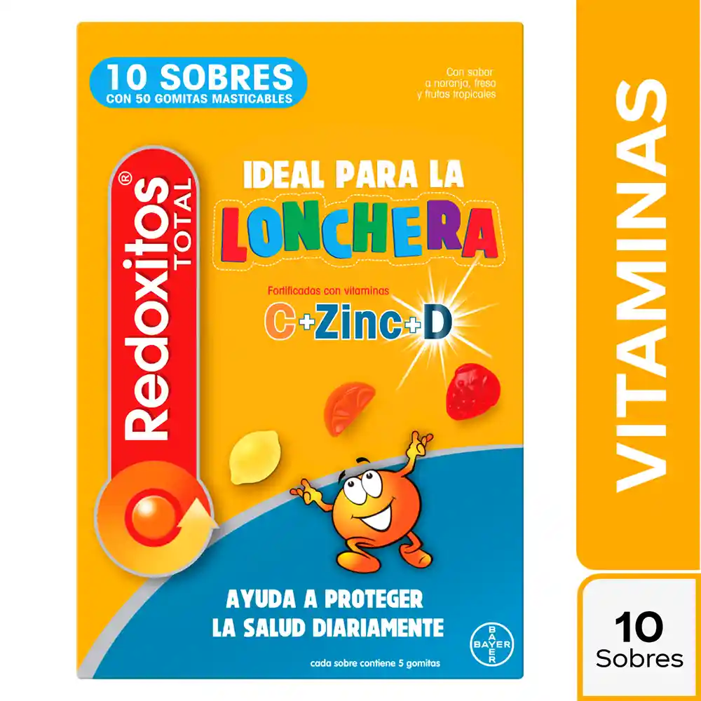 Redoxitos Gomitas Fortificadas con Vitaminas C+ Zinc + D