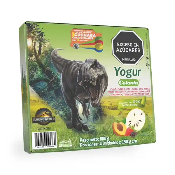 Paquete Yogur Entero Surtido Colanta Vaso x 150 g x 4 U