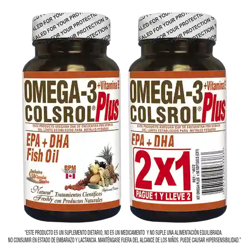 Natural Freshly Pack Suplemento Alimenticio Omega 3 Colsrol