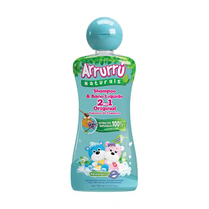 Arrurú Shampoo y Baño Líquido 2 en 1 Original para Bebés