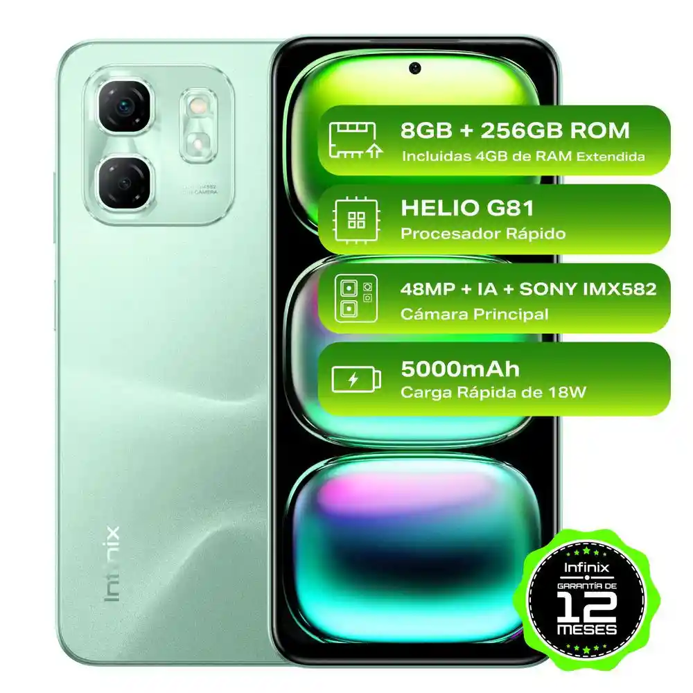 Celular Infinix Hot 50i 256 Gb 4 Gb Ram Verde