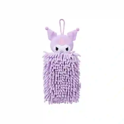 Toalla Para Manos Tipo Mechudo Kuromi Sanrio Morado Miniso