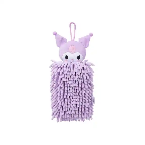 Toalla Para Manos Tipo Mechudo Kuromi Sanrio Morado Miniso