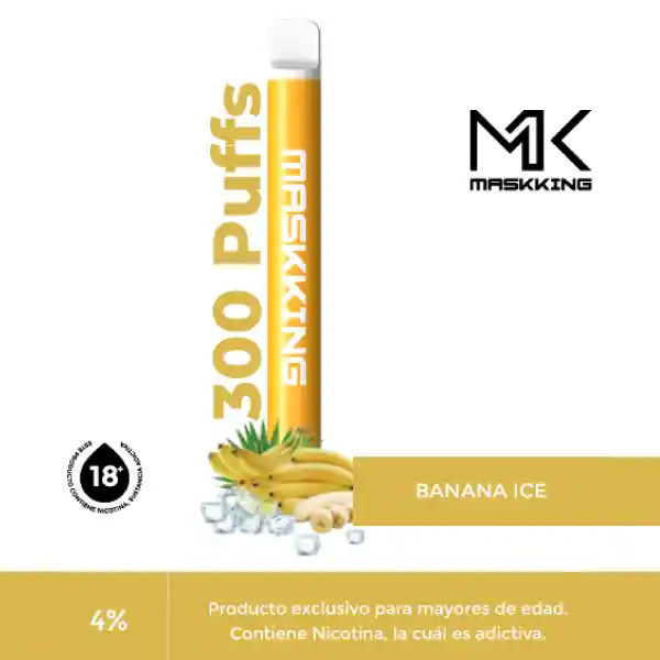 Maskking Vapeador Slim Banana Ice 300 Puff