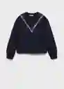 Buzo Sudadera Jardín Navy Talla 14 Niñas Mango