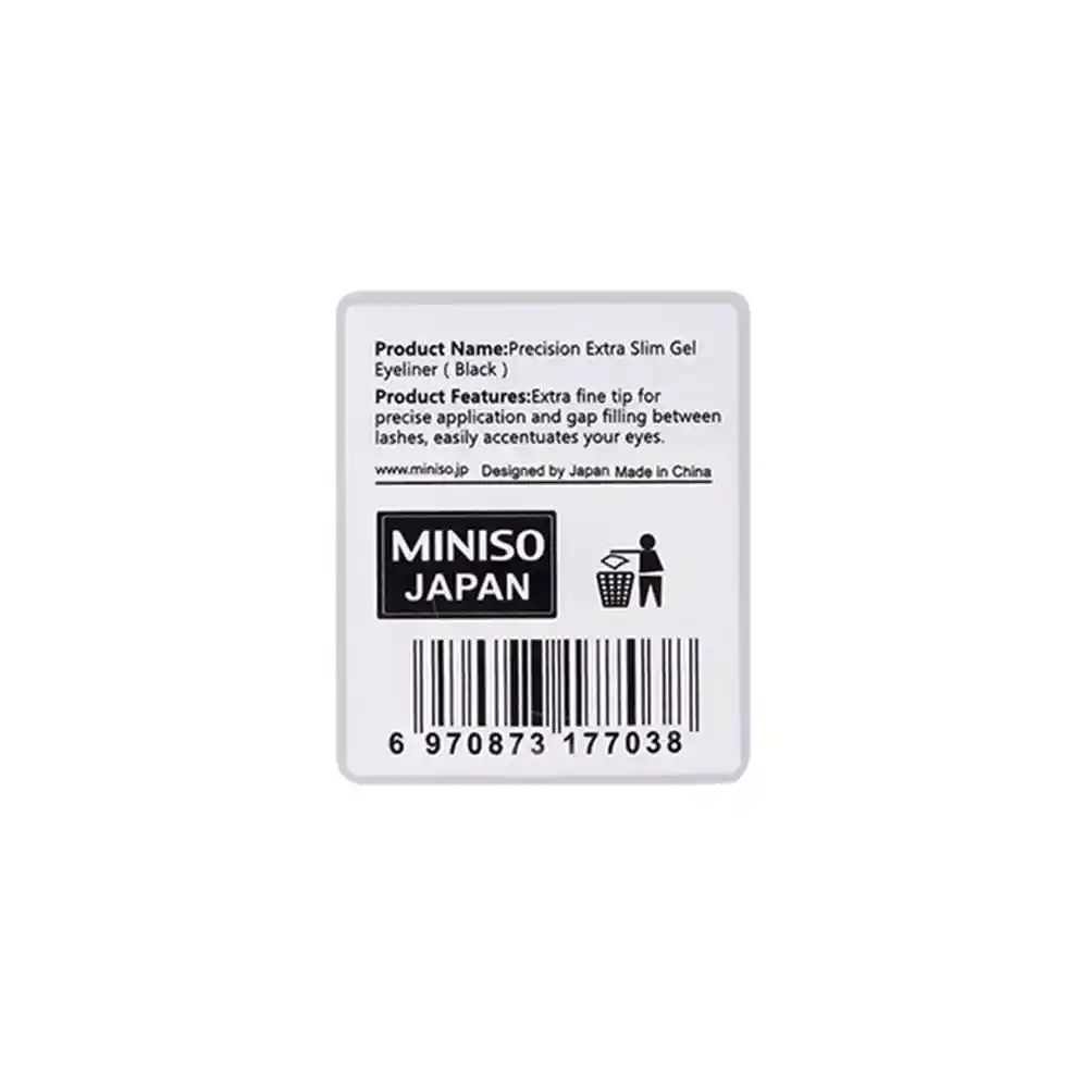 Miniso Delineador Para Ojo Precisión Extra Gel Negro