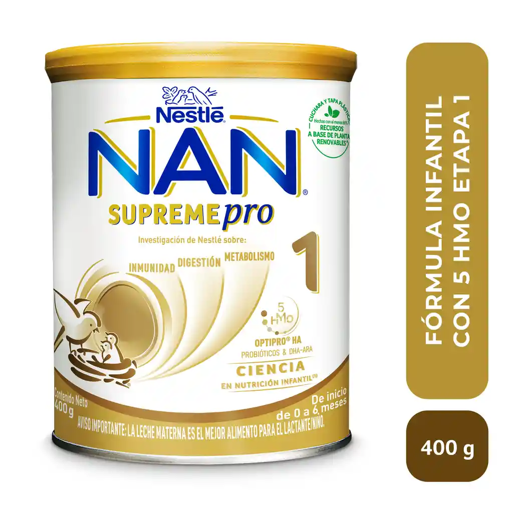 Fórmula infantil NAN SUPREMEPRO Etapa 1 x 400g