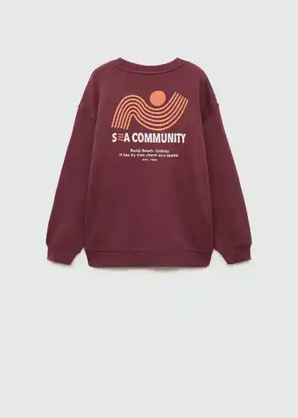 Sudadera Comun Burdeos Talla 10 Niños Mango