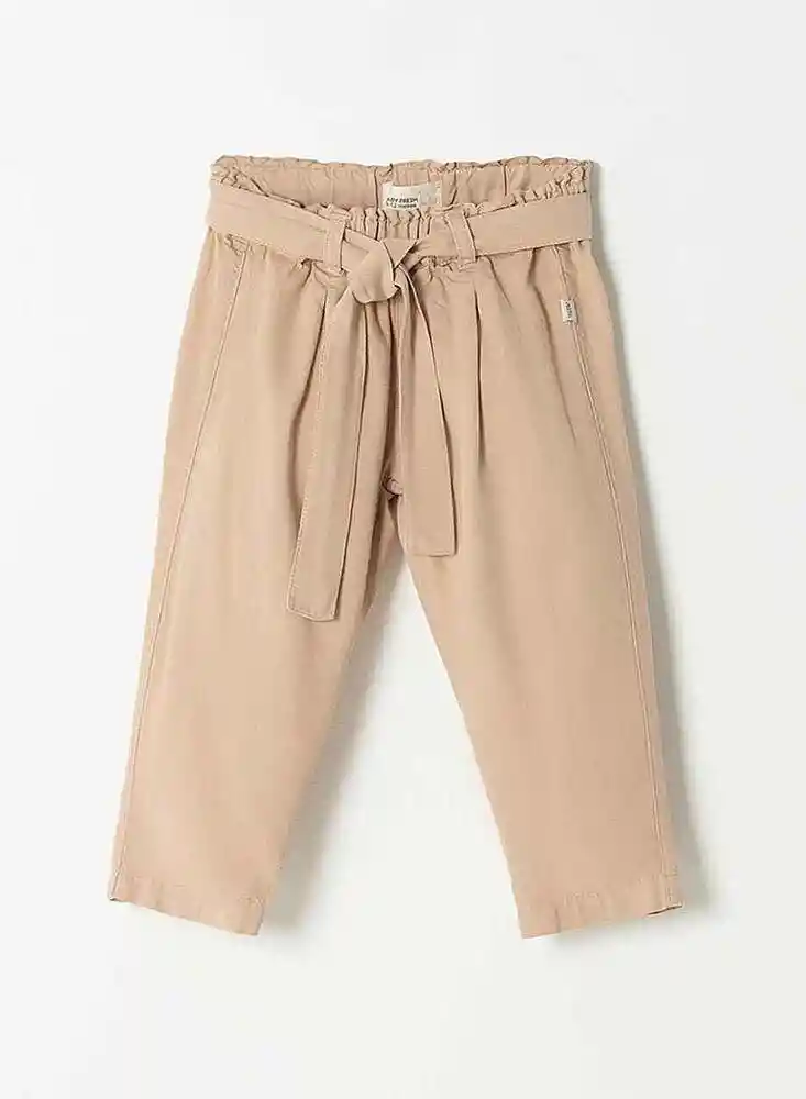 Pantalon Tiro Medio 2t-beige