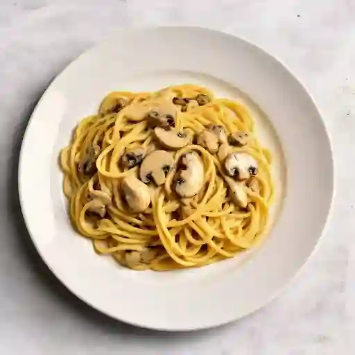 Espagueti Pollo Bechamel