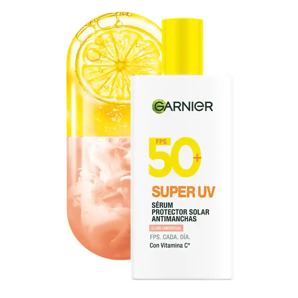 Protector Solar Garnier Super Uv Antimanchas Glow Universal Fps 50+