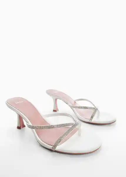 Sandalias Fly Blanco Talla 36 Mujer Mango