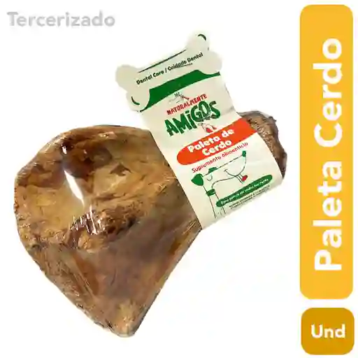 Natural Toys Hueso Amigos Paleta de Cerdo Natural Para Perros