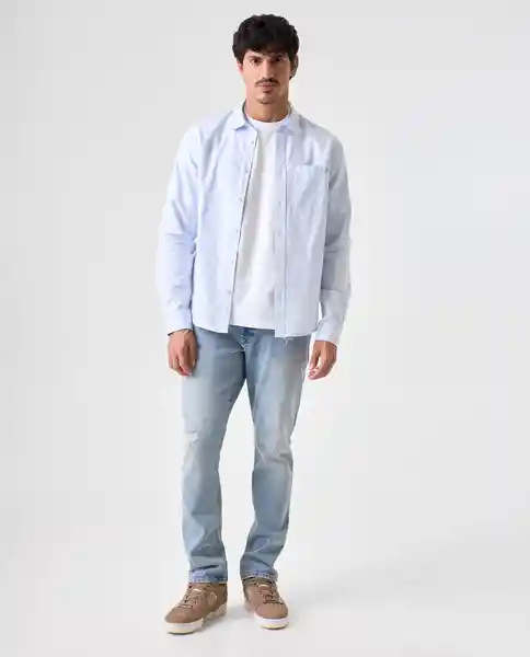 Camisa Hombre Azul Talla M 812G503_AZU133920 Americanino