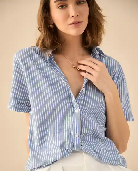 Camisa Azul Cielo Claro Talla XL 612G009 Esprit