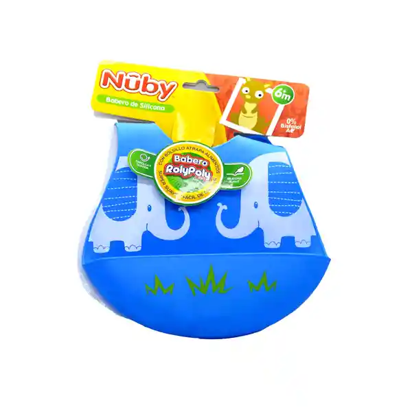 Nuby Babero de Silicona Con Bolsillo