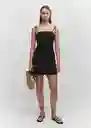 Vestido Pedro Negro Talla M Mujer Mango
