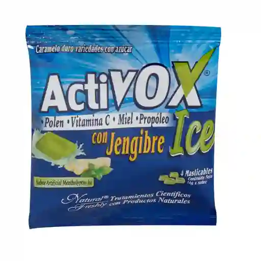 Activox Caramelo Duro Ice Vitamina C Miel Propóleo Jengibre
