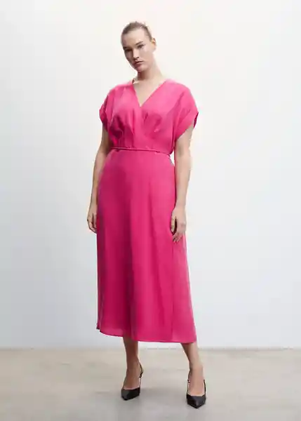 Vestido Salem Fucsia Talla 18 Mujer Mango