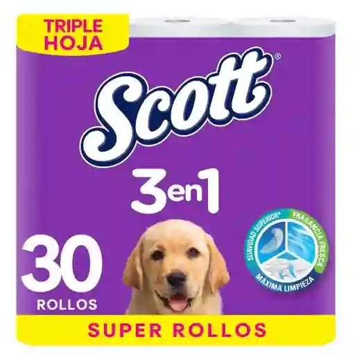 Papel Higiénico Scott 2 en 1 Jumbo Triple Hoja 12 Rollos