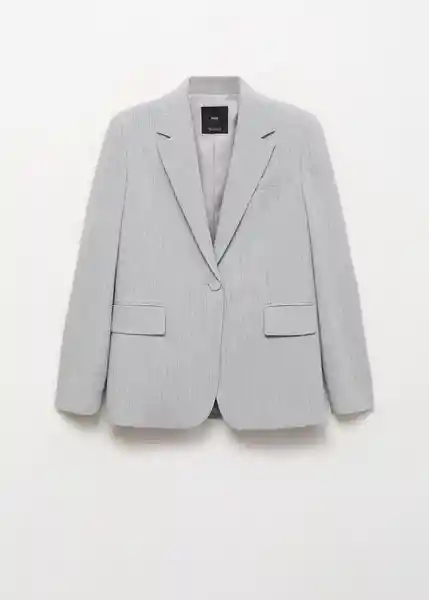 Blazer Americana Bowery Gris Talla S Mujer Mango