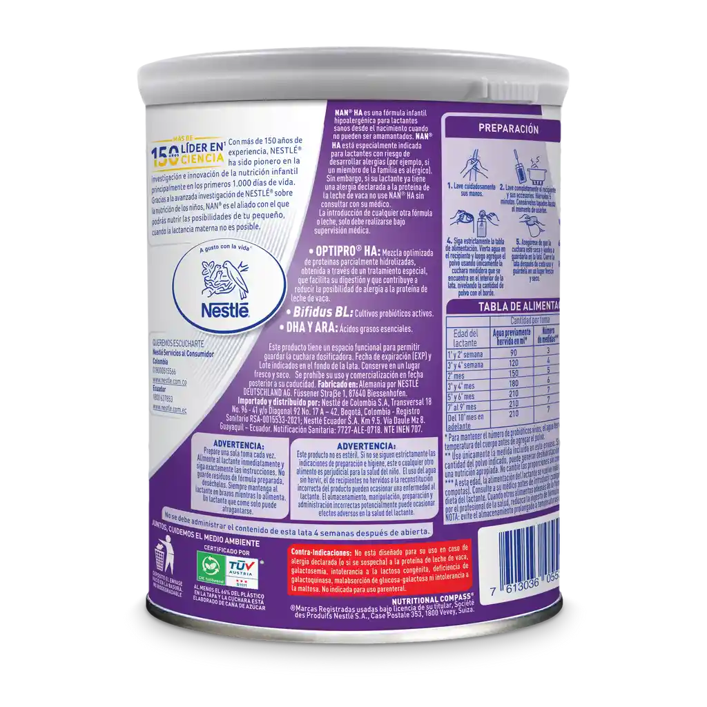 Fórmula infantil NAN EXPERTPRO HA x 400g