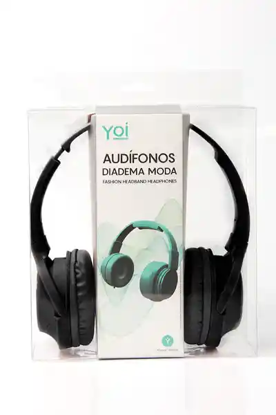 Yoi Audífonos de Diadema Negro Ref. Au090