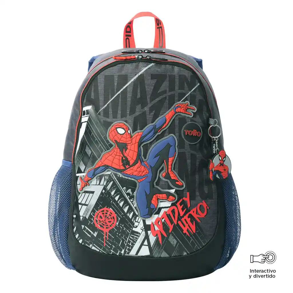 Morral Para Niño Spiderman Amazing Grande Azul