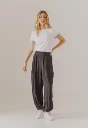 Pantalón Cargo Negro Talla 6