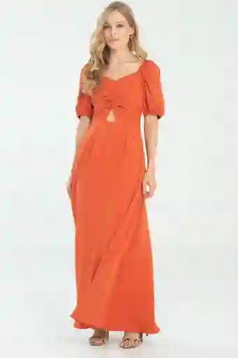 Vestido Largo Shafiro Color Cobre Talla XS Ragged