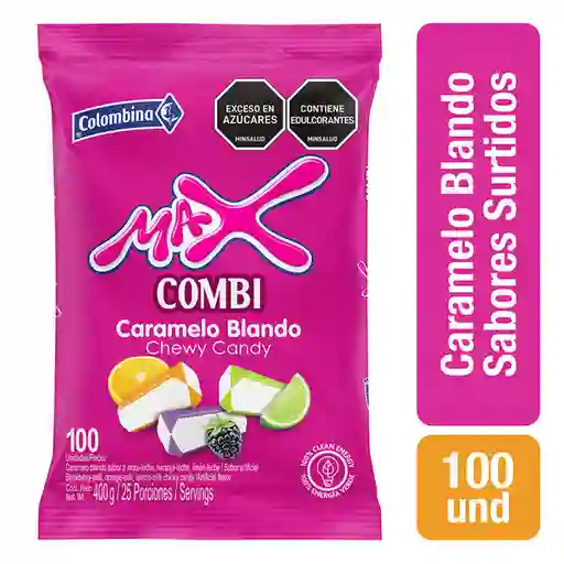 Max Combi Caramelo Blando Sabor Frutal