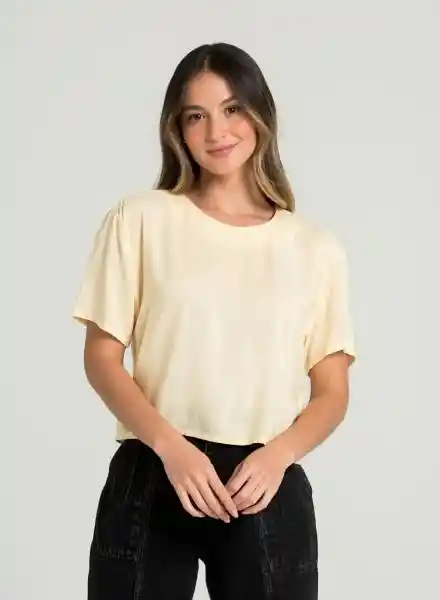 Blusa Manga Corta Amarillo XL People