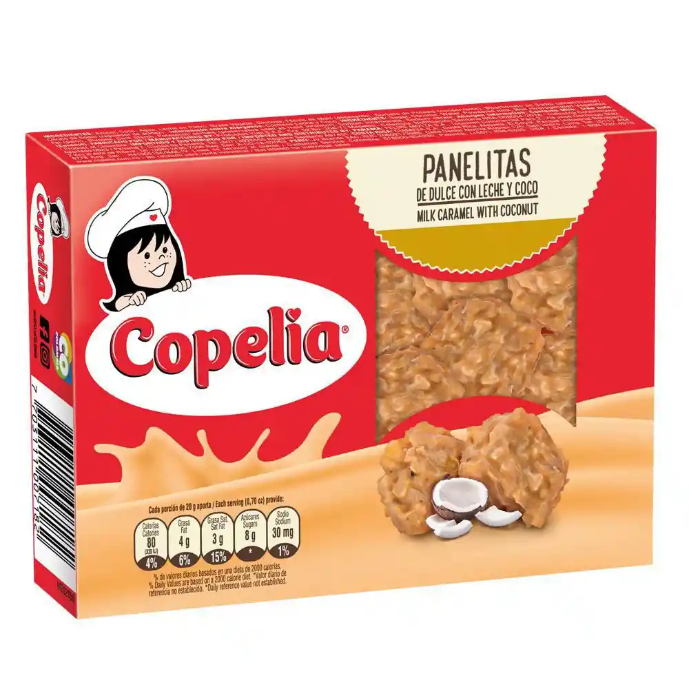 Copelia Panelitas de Dulce de Leche y Coco
