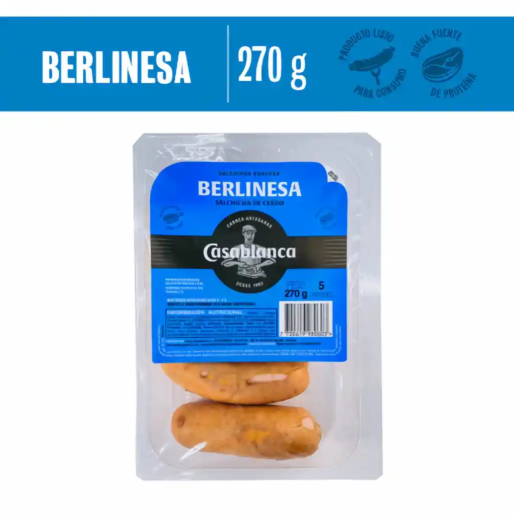 Casablanca Salchicha de Cerdo Berlinesa
