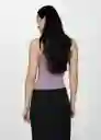 Top Edista Lila Talla S Mujer Mango