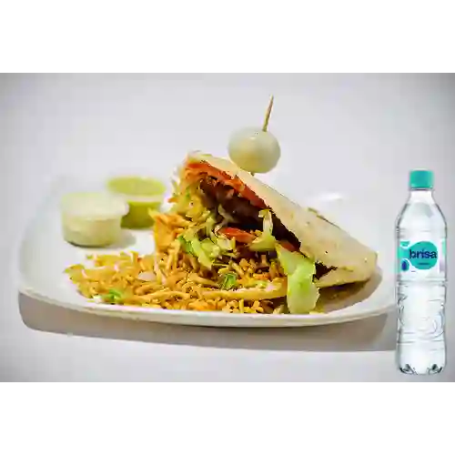 Combo Arepa Burger + Brisa Sin Gas 600ML