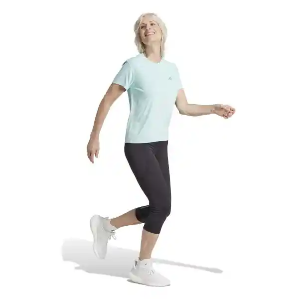 Adidas Camiseta Run it Tee Para Mujer Azul Talla S