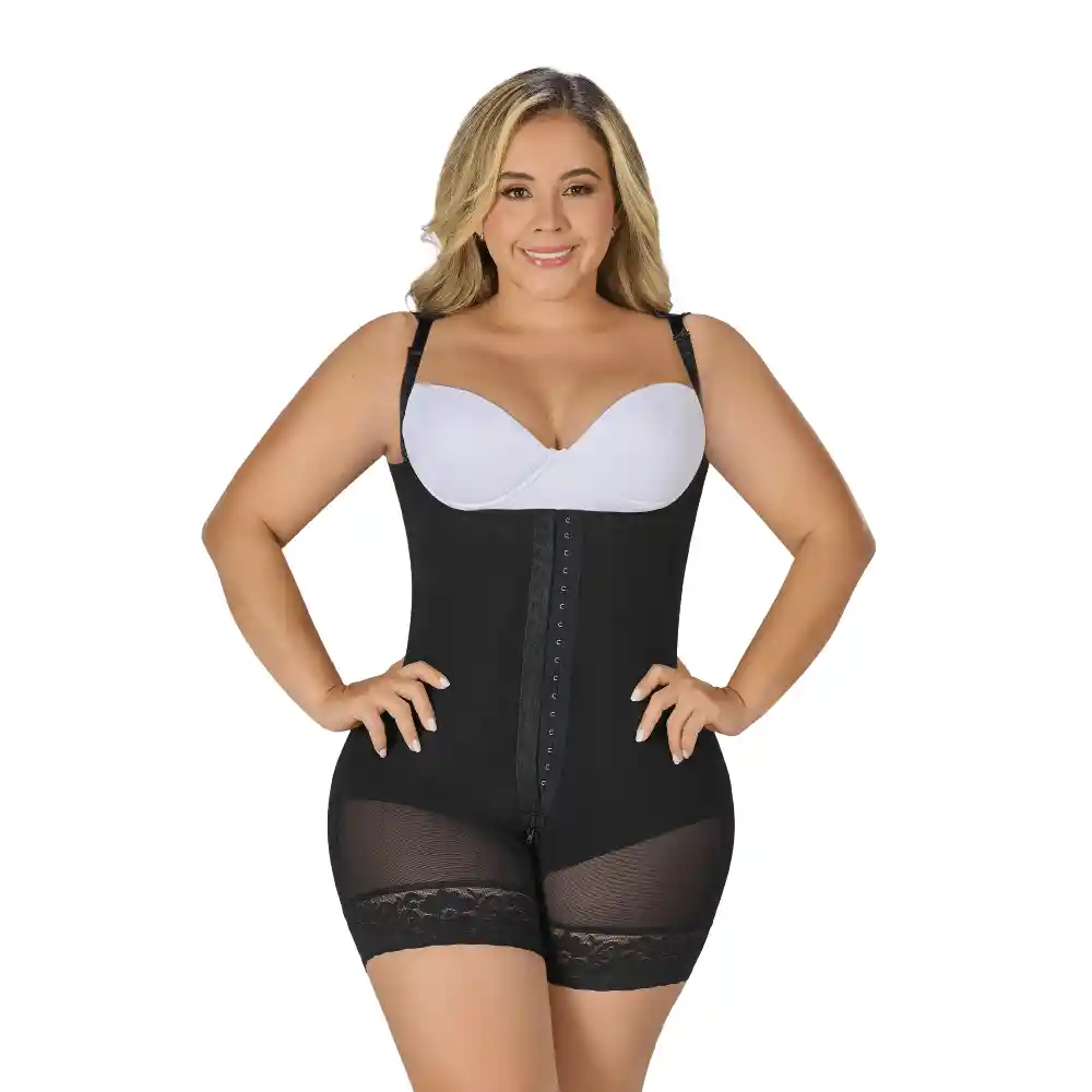 Faja Corta Myd Espalda Semicubierta Negro 2xs F0068
