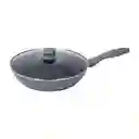 Sartén Finlandek Select Aluminio Antiadherente Tapa de Vidrio 1 Pieza 8x28x45.5 Plata