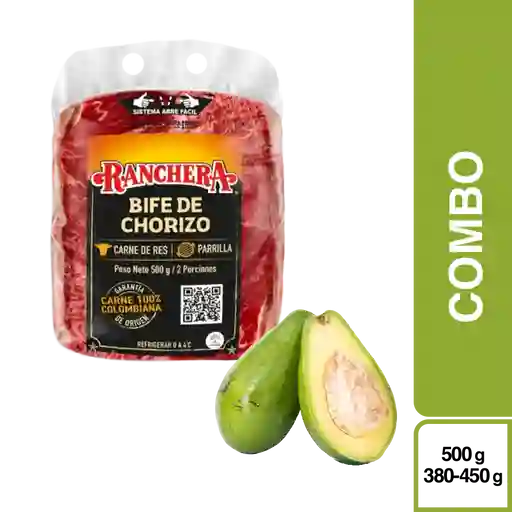 Combo Ranchera Bife de Chorizo en Medallones + Aguacate Lorena
