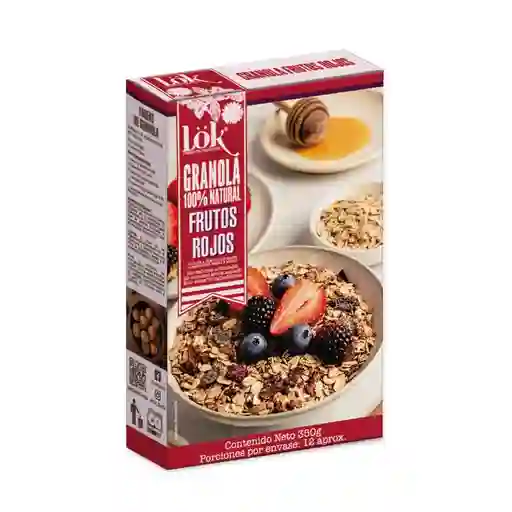 Granola Lok Premium Products Frutos Rojos Arandanos Fresa Mora (350 Gr)