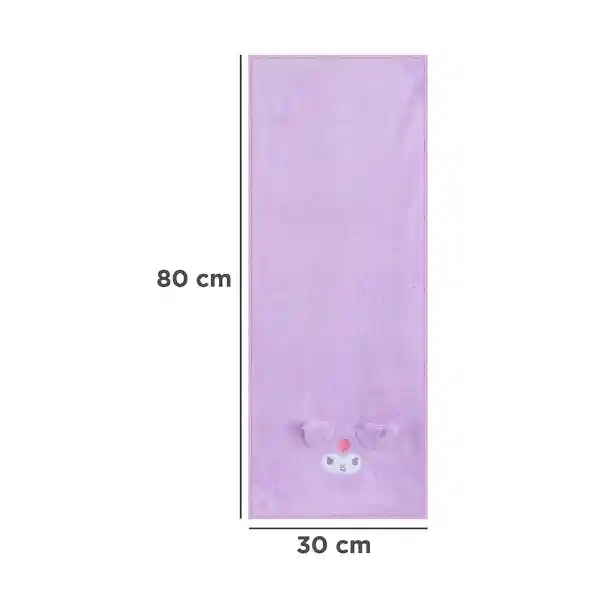 Toalla Para Baño de Microfibra Kuromi Sanrio Morado Miniso