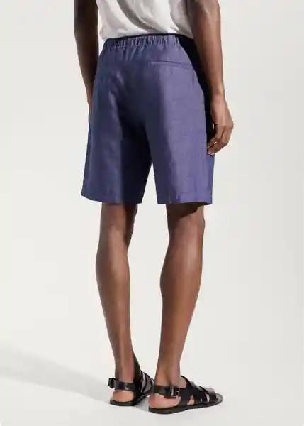 Bermuda Alfonso Navy Talla 38 Hombre Mango