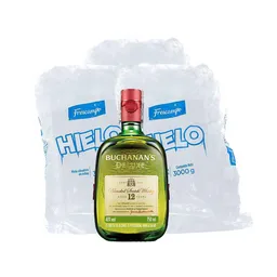 Combo Buchanans Deluxe Whisky 12 Años + Frescampo Hielo en Cubos