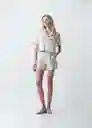 Camisa Camil Mujer Crudo Abedul Claro Talla L 413G355 Naf Naf