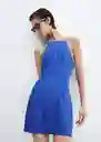 Vestido Susic-H Azul Talla S Mujer Mango