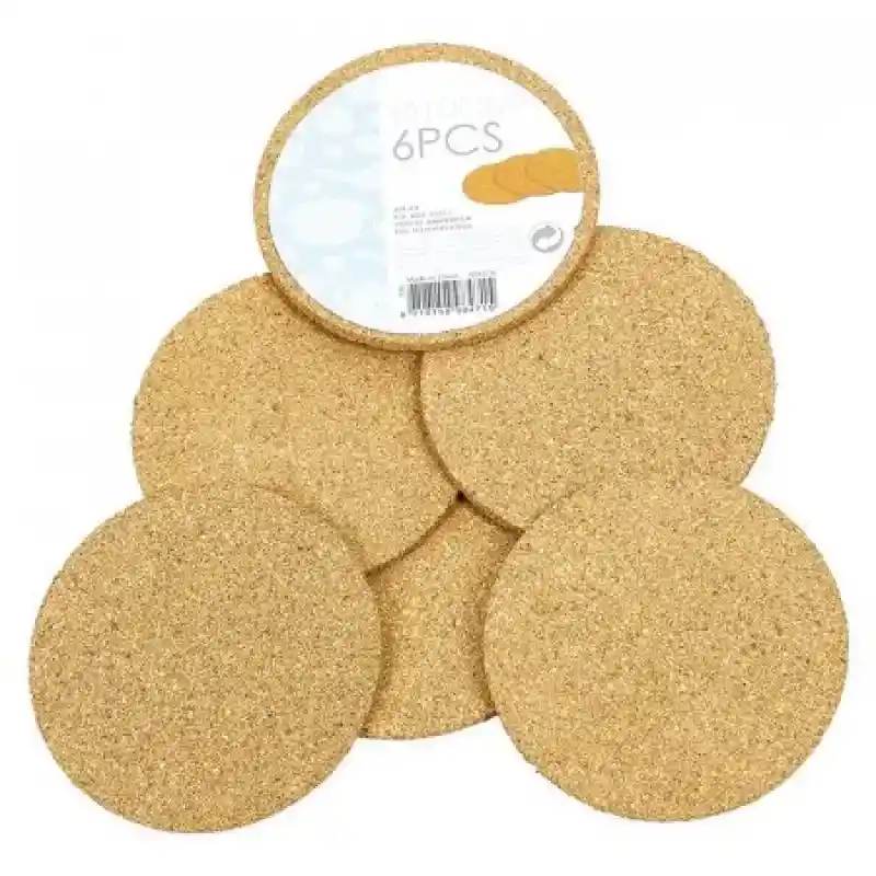 Set de Portavasos Redondo en Corcho 836314000