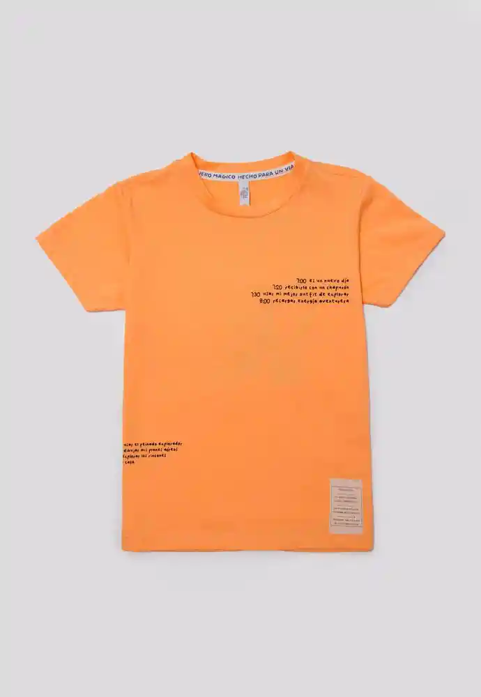 Camiseta Manga Corta 12/18mese-naranja