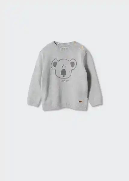 Jersey Koala Gris Claro Vigore Talla 71 Niños Mango