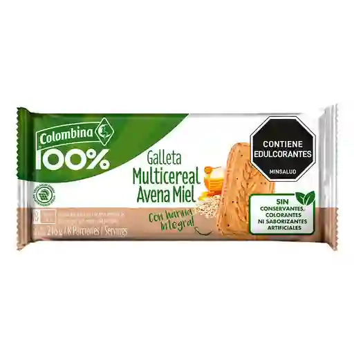 Colombina 100% Galleta Multicereal Avena Miel